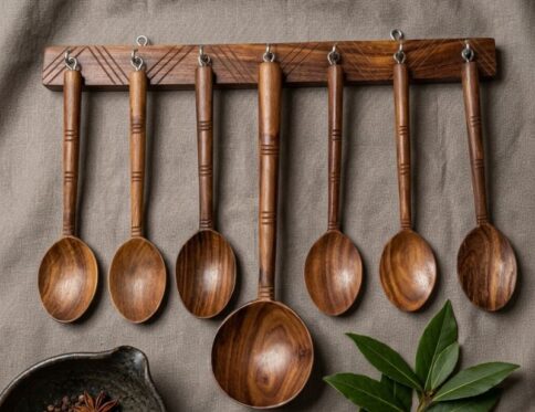 Premium Sheesham Wooden Spoon Set – Handcrafted Dining & Kitchen Décor Spoons