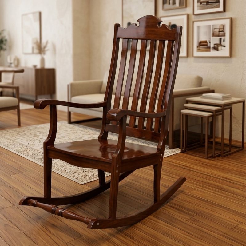 Classic Sheesham Wood Rocking Chair