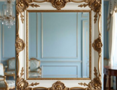 Versailles Antique Gold & Ivory Square Mirror