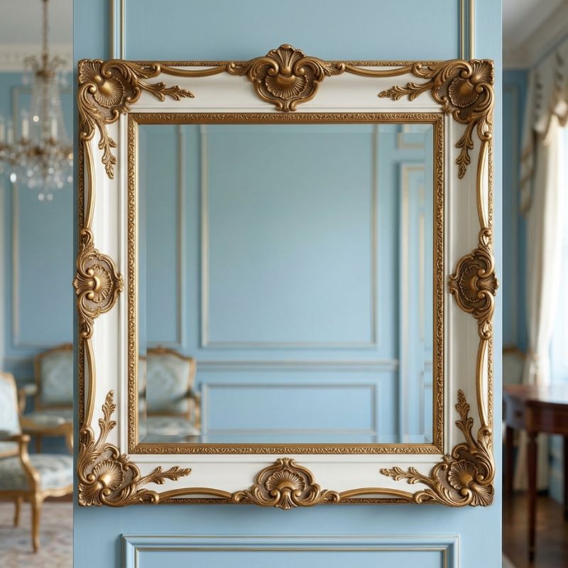 Versailles Antique Gold & Ivory Square Mirror