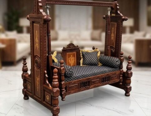 Royal Mughal Carved Sheesham Jhula
