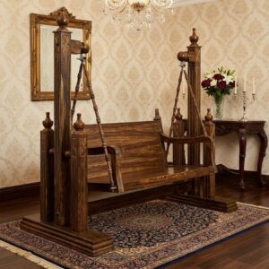 Minimalist Modern Pillar Sheesham Swing
