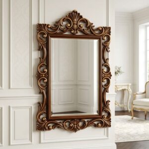 Florentine Scrolling Crest Dresser Mirror