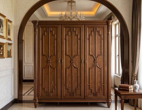 Florentine Geometric 3-Door Shahi Wardrobe