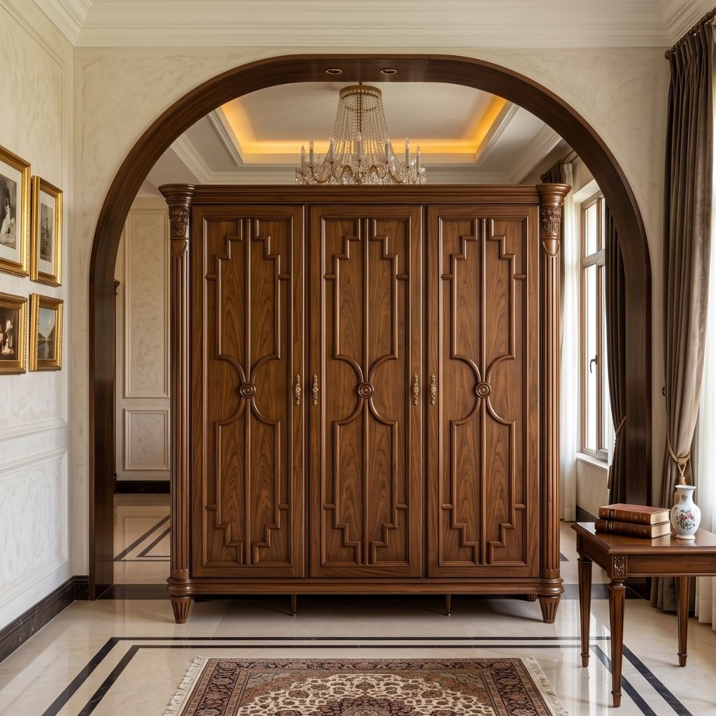 Florentine Geometric 3-Door Shahi Wardrobe