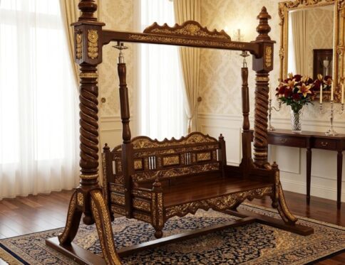 Twisted Column Gold Accented Imperial Swing
