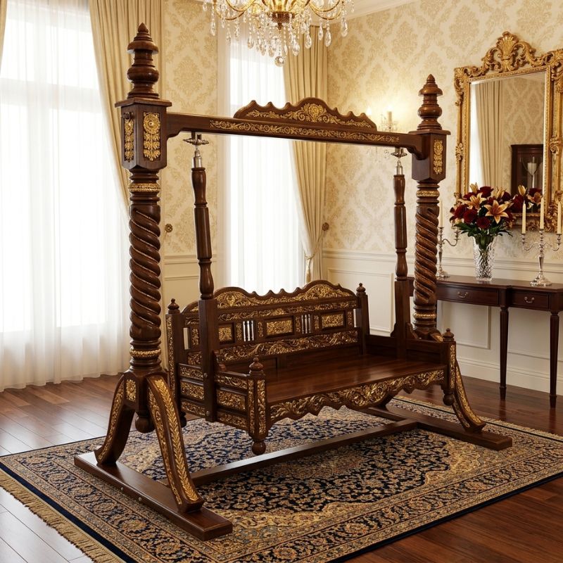 Twisted Column Gold Accented Imperial Swing Twisted Column Gold Accented Imperial Swing