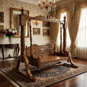 Mughal Darbar Fluted Pillar Luxury Jhula