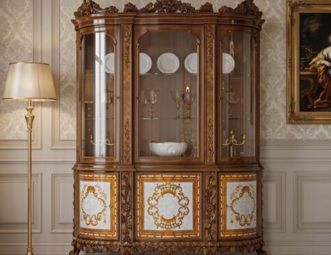 Palazzo Inlaid 3-Door Credenza Showcase