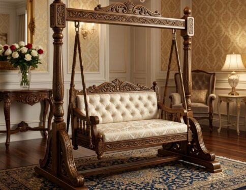 Royal Chesterfield Tufted Velvet Jhula