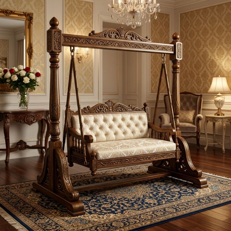 Royal Chesterfield Tufted Velvet Jhula Royal Chesterfield Tufted Velvet Jhula