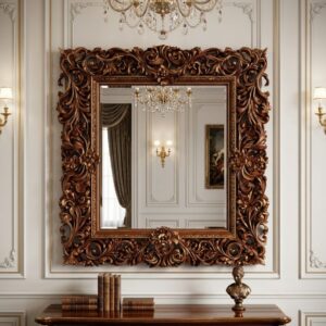 Palazzo Deep-Carved Acanthus Square Mirror