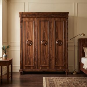 Classic Shahi 3-Door Ring-Grip Wardrobe