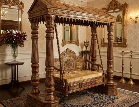 Sultanate Full-Canopy Heavily Embossed Swing