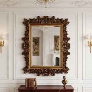 Milanese Baroque High-Relief Wall Mirror