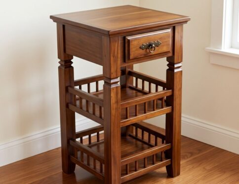 Minimalist 3-Tier Sheesham Side Table