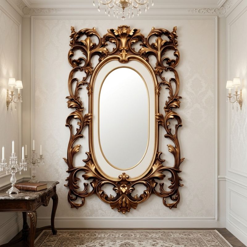 Versailles Grand Openwork Oval Mirror