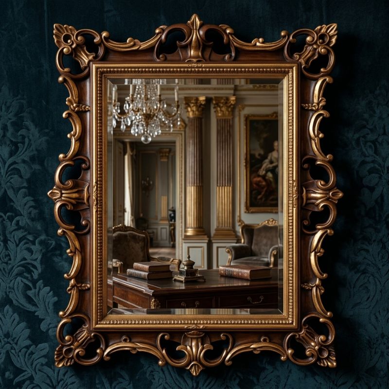 Venetian Pierced Baroque Rectangular Mirror