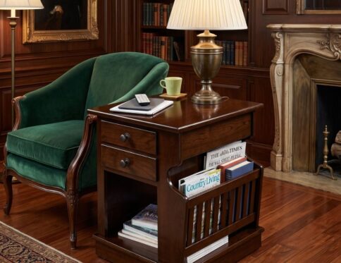 Traditional 2-Drawer Magazine Side Table