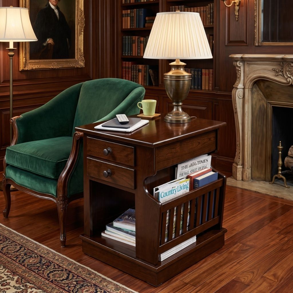 Traditional 2-Drawer Magazine Side Table Traditional 2-Drawer Magazine Side Table