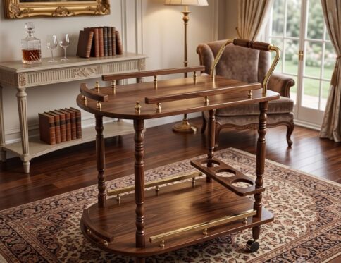 Classic Oval 2-Tier Serving Trolley