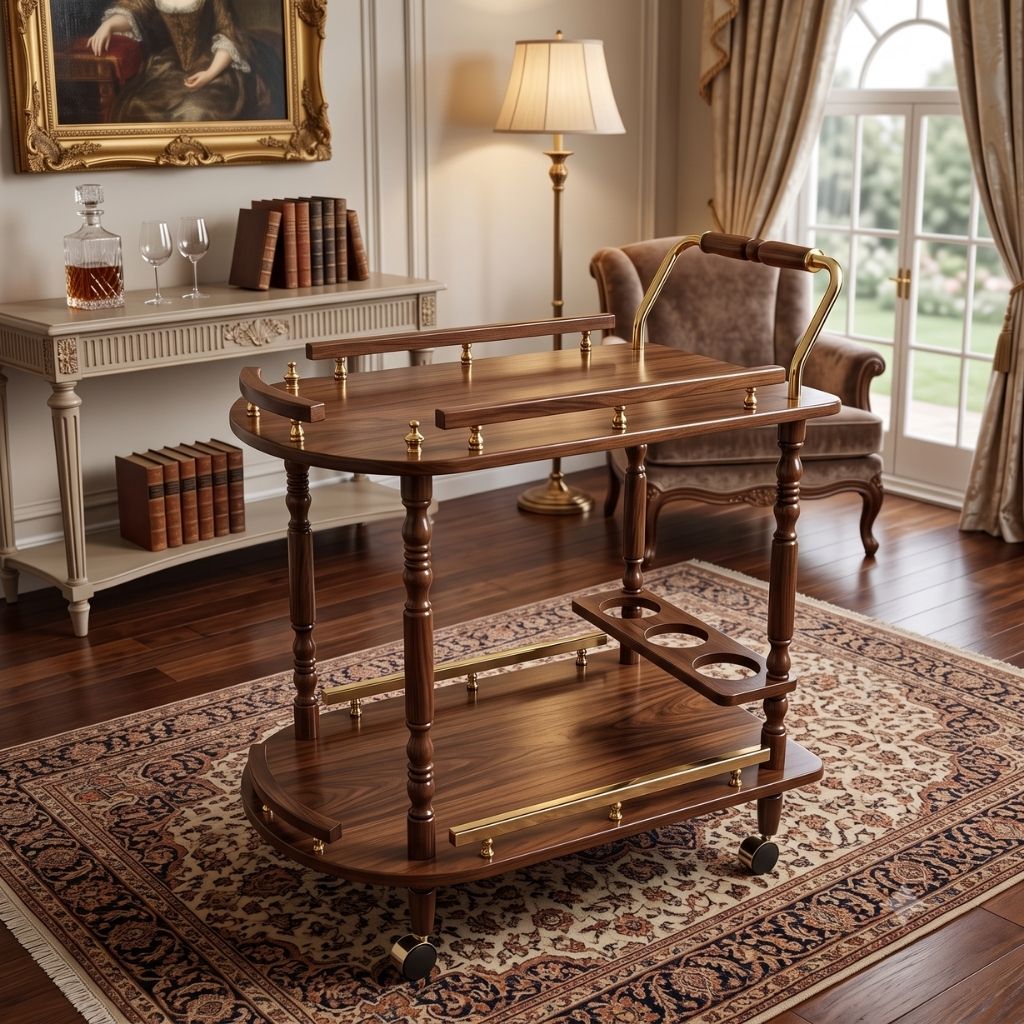 Classic Oval 2-Tier Serving Trolley