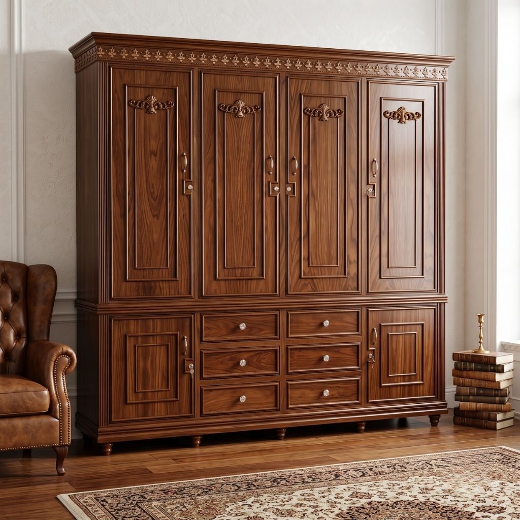 Shahi Executive 4-Door Wardrobe Combination