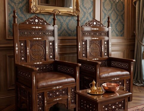 Chinioti Hand-Carved Jali Sovereign Armchair Set