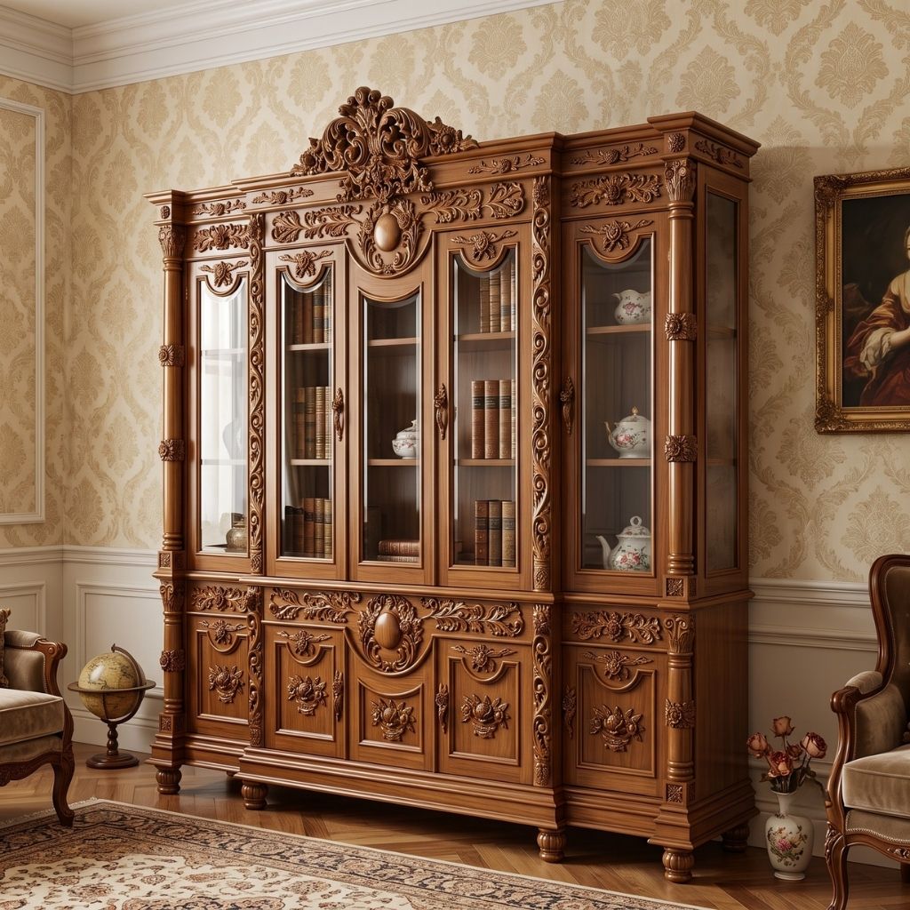 Imperial Crown Grand 4-Door Glass Bookcase