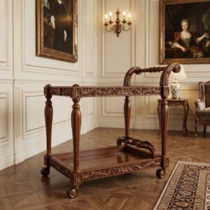 Royal Heritage Deep-Carved Serving Trolley