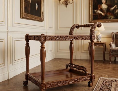 Royal Heritage Deep-Carved Serving Trolley