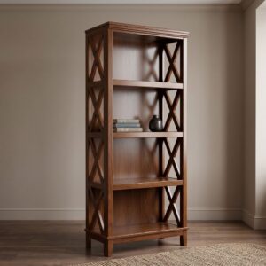 Contemporary X-Frame Open Bookshelf