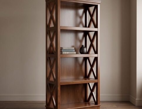 Contemporary X-Frame Open Bookshelf