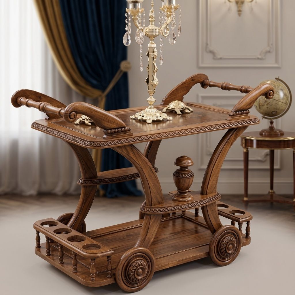 Royal Heritage Curved Leg Serving Trolley
