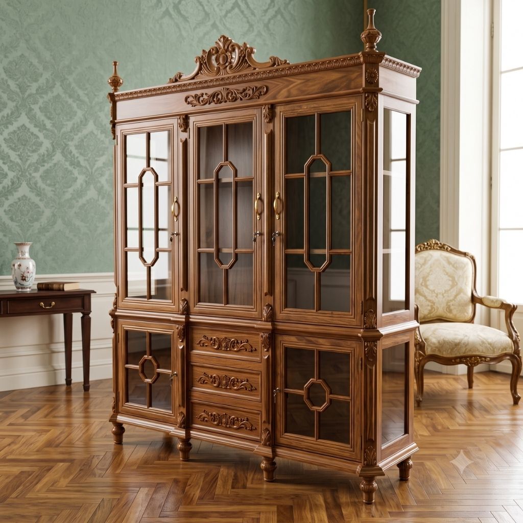 Palace Sovereign 3-Door Glass Bookcase