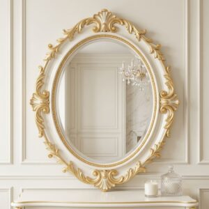 Victorian Baroque Oval Dresser Mirror