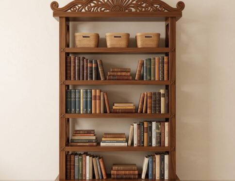 Imperial Crown Openwork 5-Shelf Bookcase