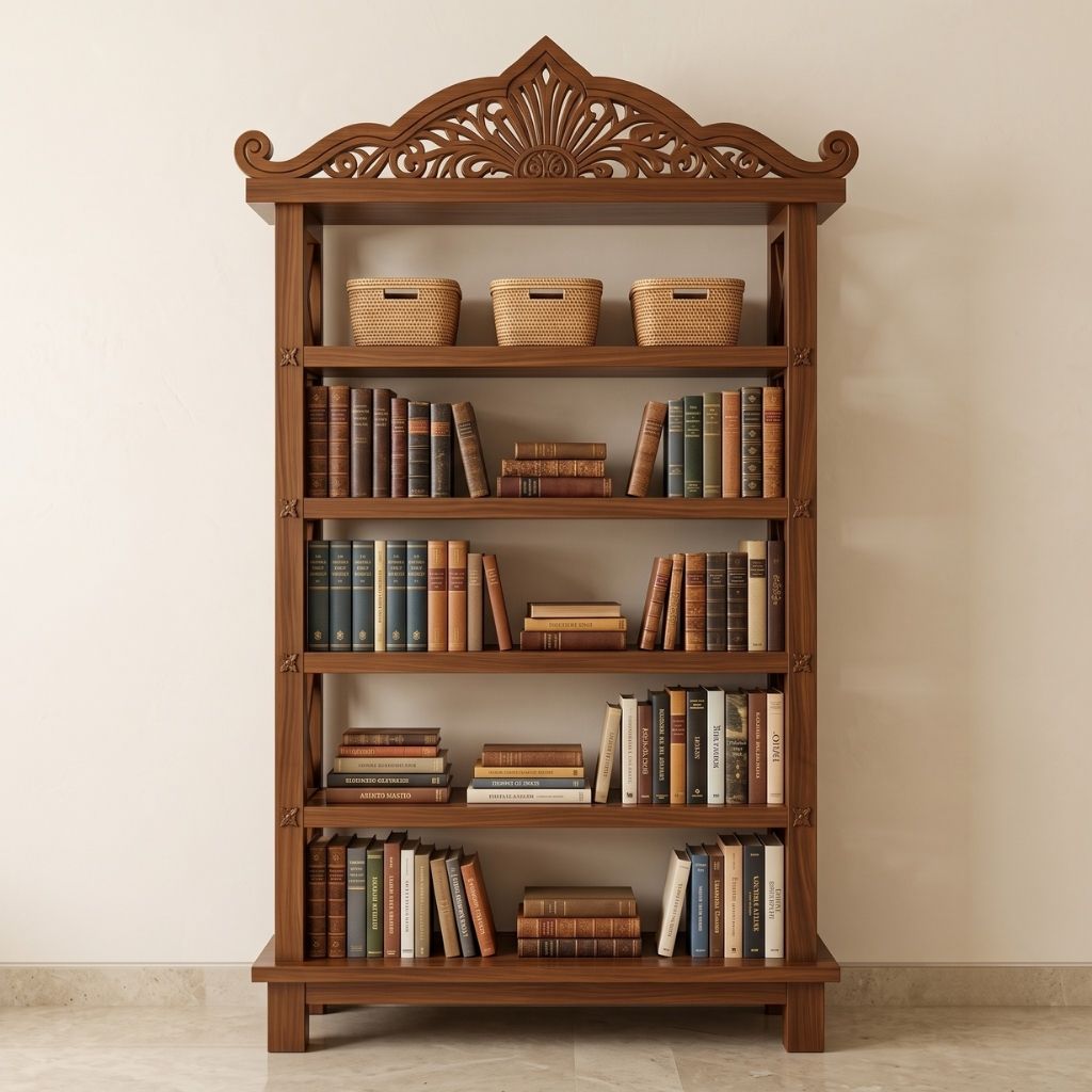 Imperial Crown Openwork 5-Shelf Bookcase Imperial Crown Openwork 5-Shelf Bookcase