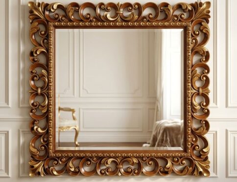 Classic Regency Interlocking Scroll Square Mirror