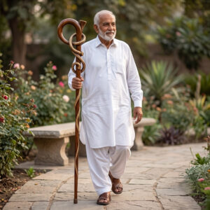 Shahi Snake Carved Sheesham Walking Cane