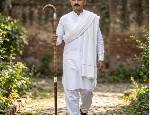 Heritage Maharaja Spiral Carved Walking Cane
