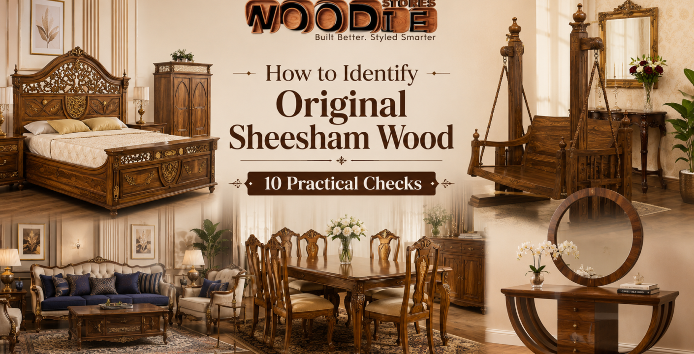 How to identify original Sheesham wood furniture guide by Woodie Stores