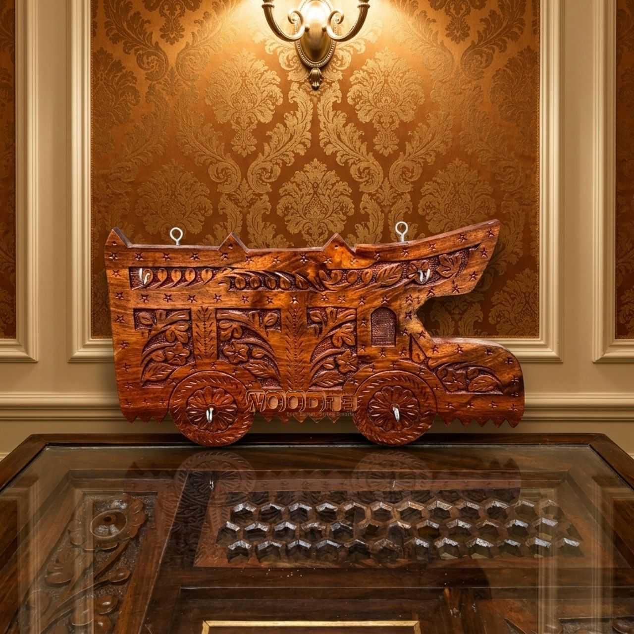 Sheesham Chariot Wall Key Holder Pakistan Sheesham Chariot Wall Key Holder Pakistan