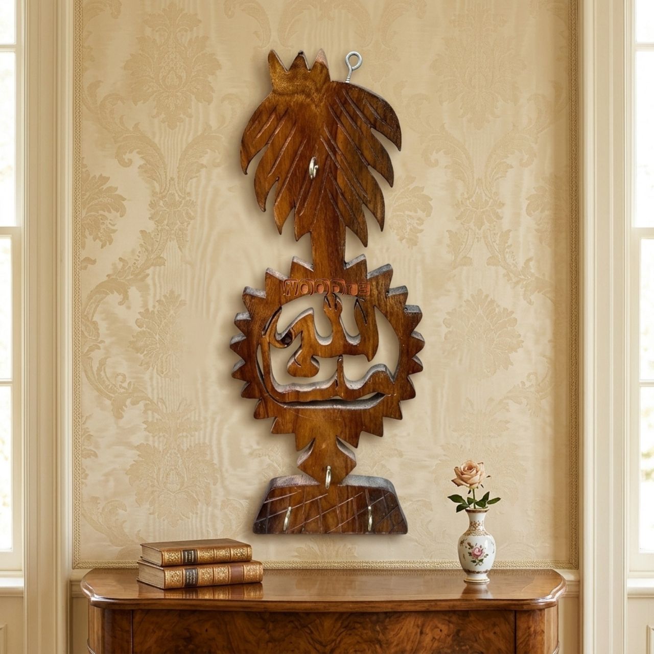 Sheesham Allah Palm Tree Key Holder Pakistan Sheesham Allah Palm Tree Key Holder Pakistan